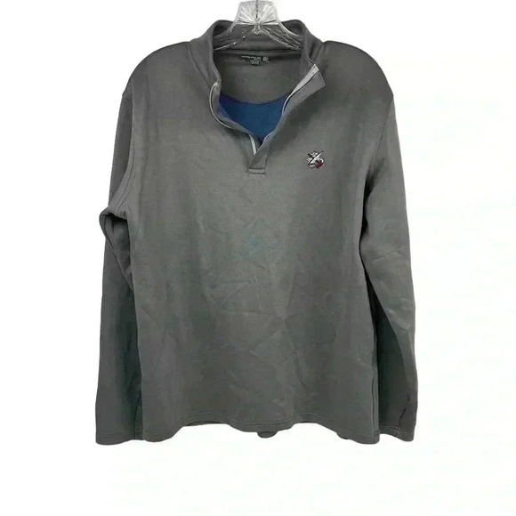 Peter Millar Men's Gray Quarter-Zip Pullover Size L Golf Casual - Picture 3 of 8